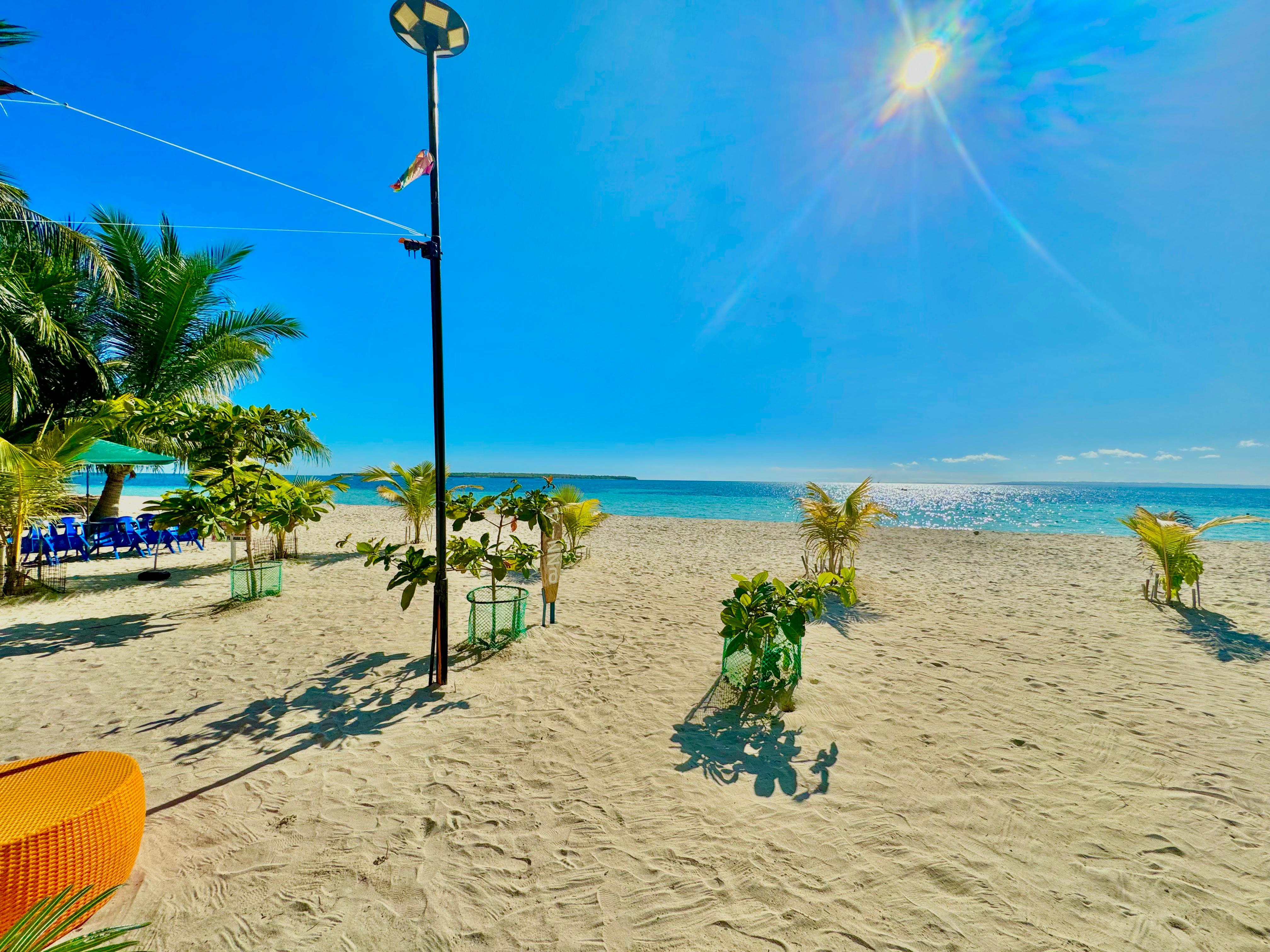 Beach view from the hotel 