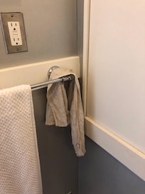 Dirty rag in washroom