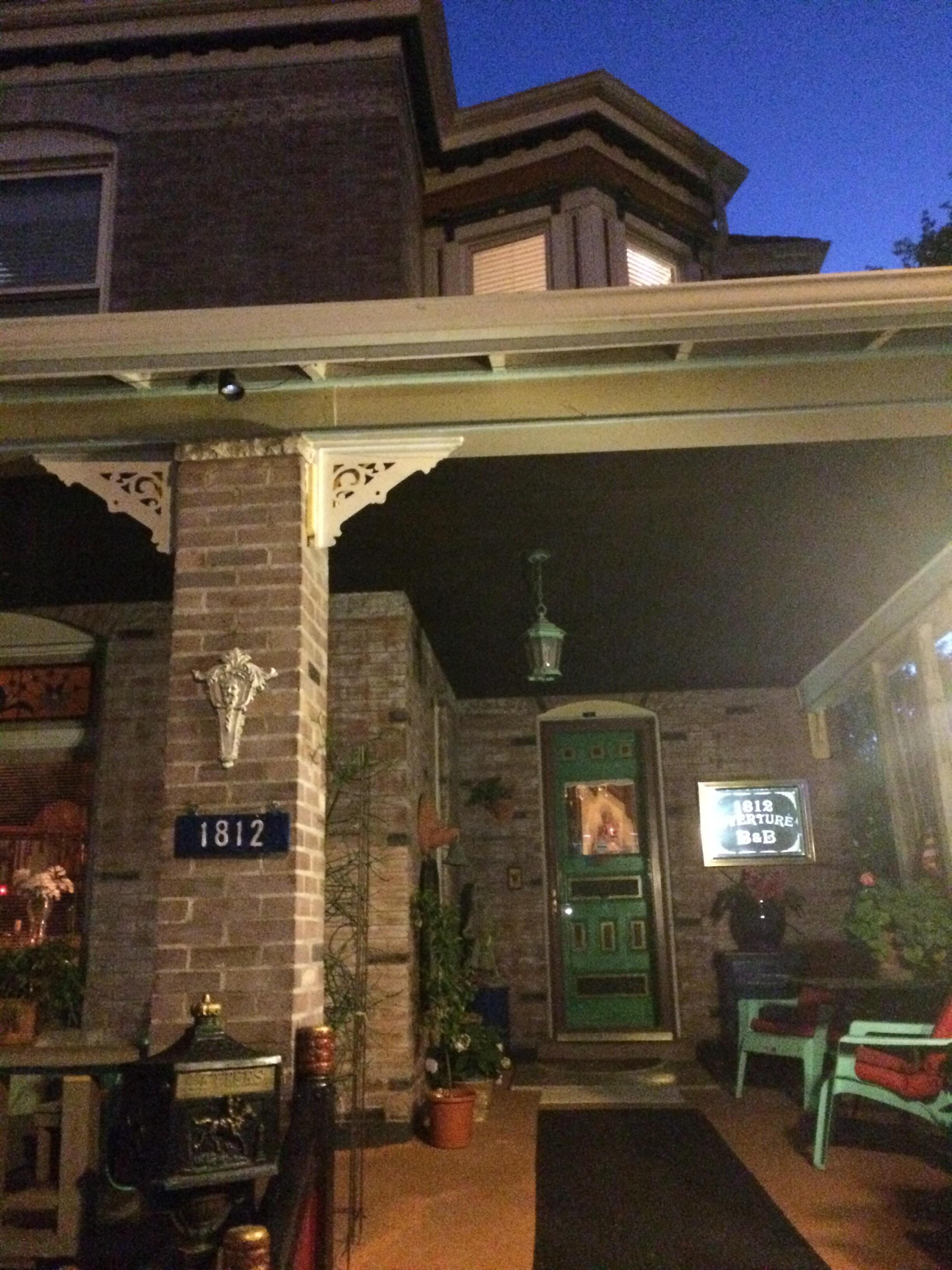 Well lite in the evening. 