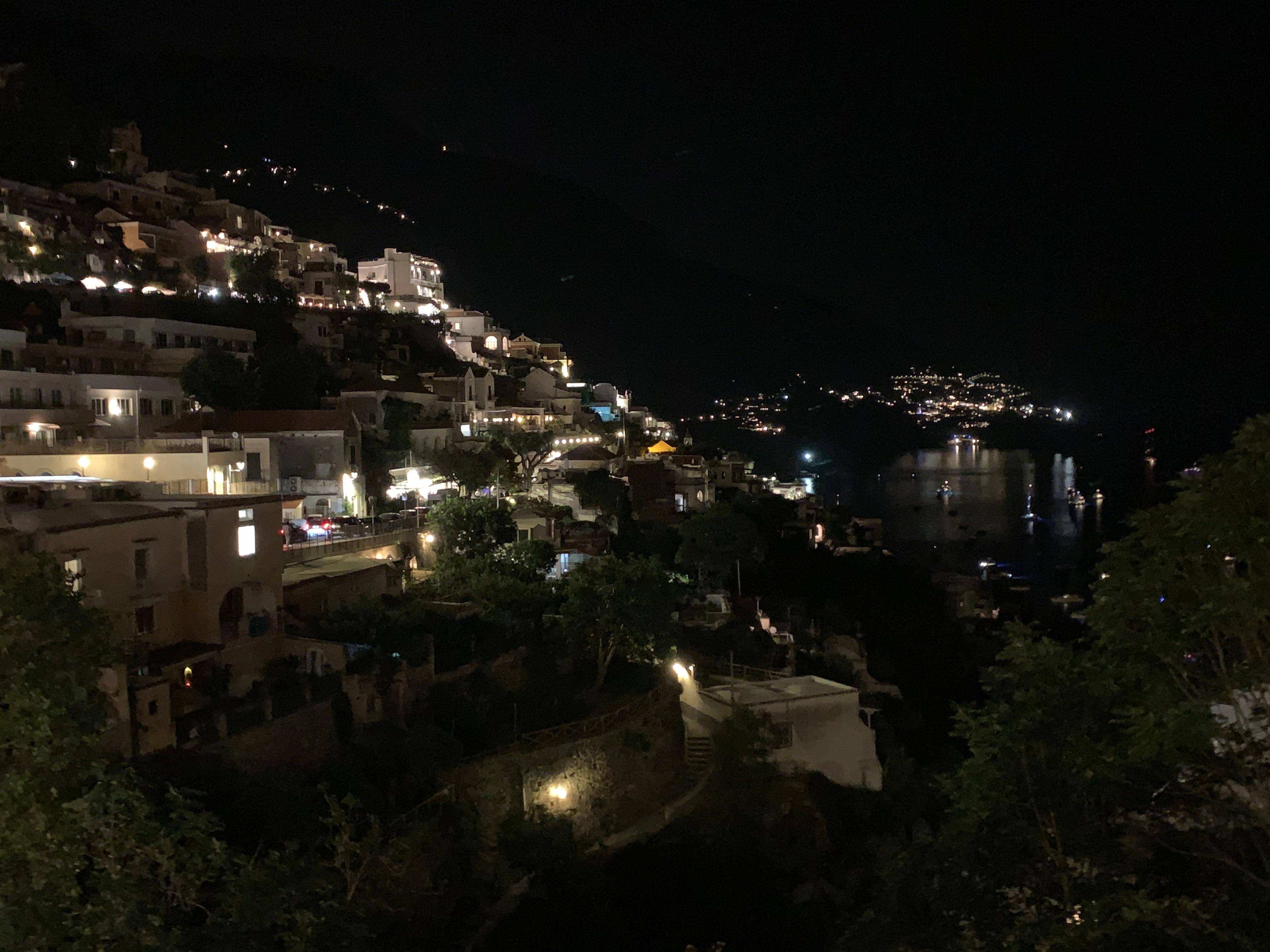 Positano at night