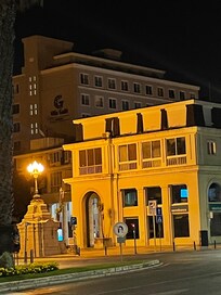 Hotel view at night