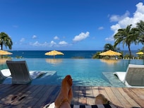 View from upper pool