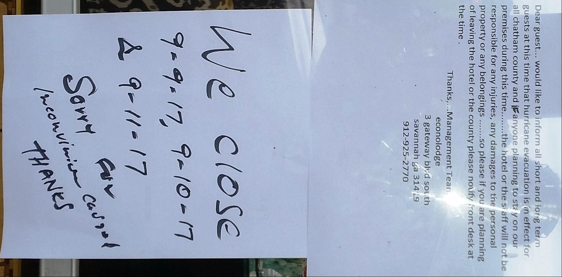 Hotel Notice