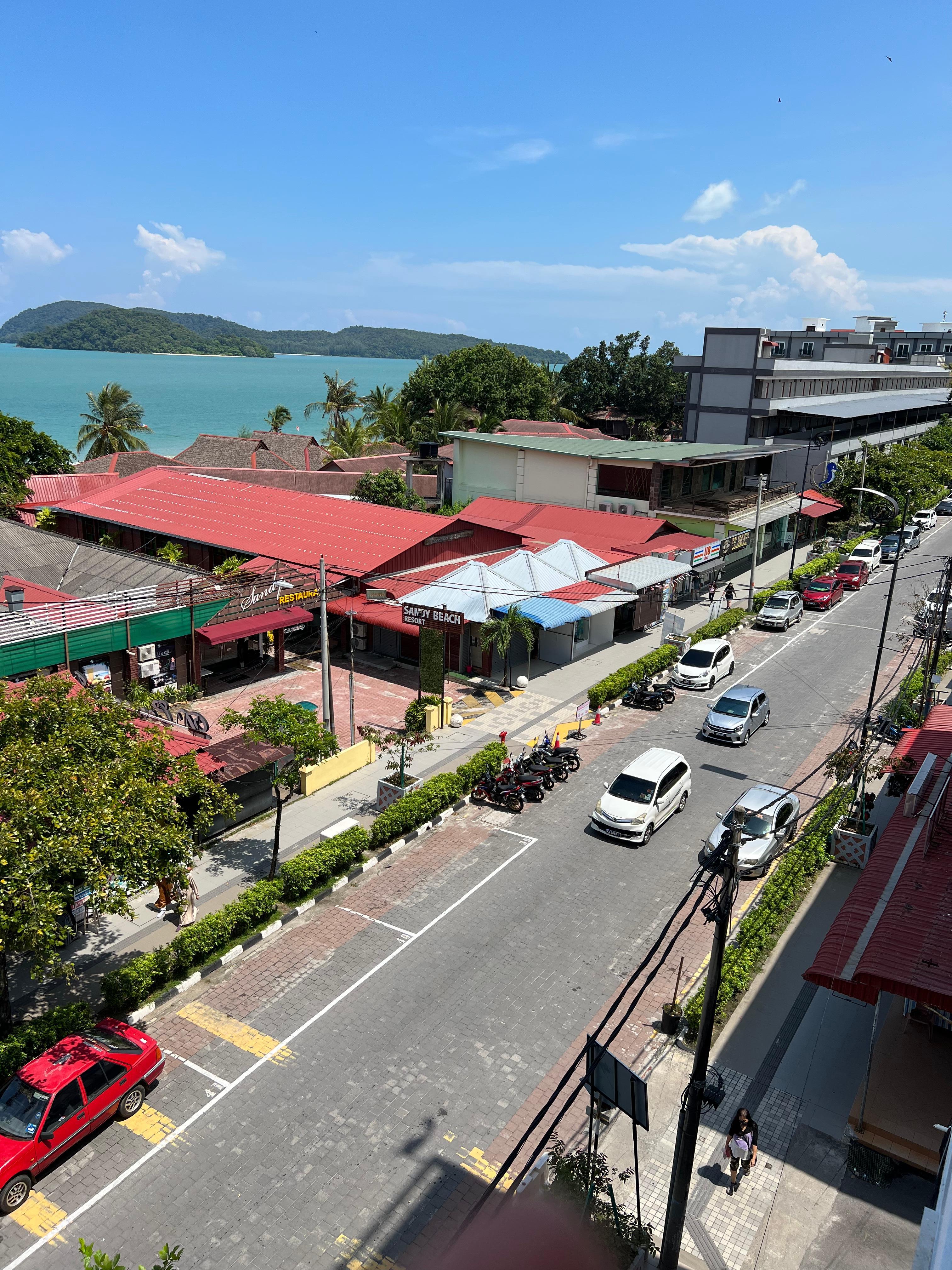 Street view from our hotel balcony 