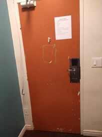 Heavy door inside the room