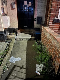 Rubbish at the front of the property