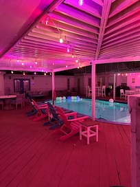 Relaxing pool area.