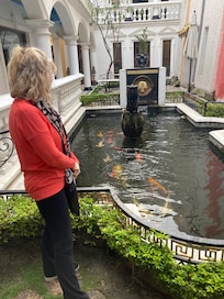 Koi pond outside the reception area