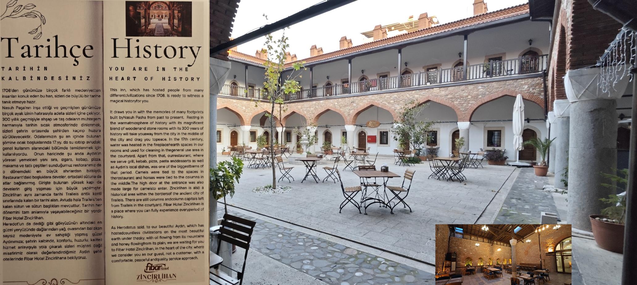 History, courtyard & restaurant