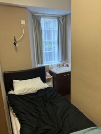 This shows the difficult access to the uncomfortable bed.