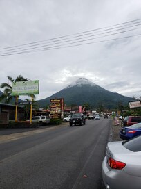 Volcano view from street