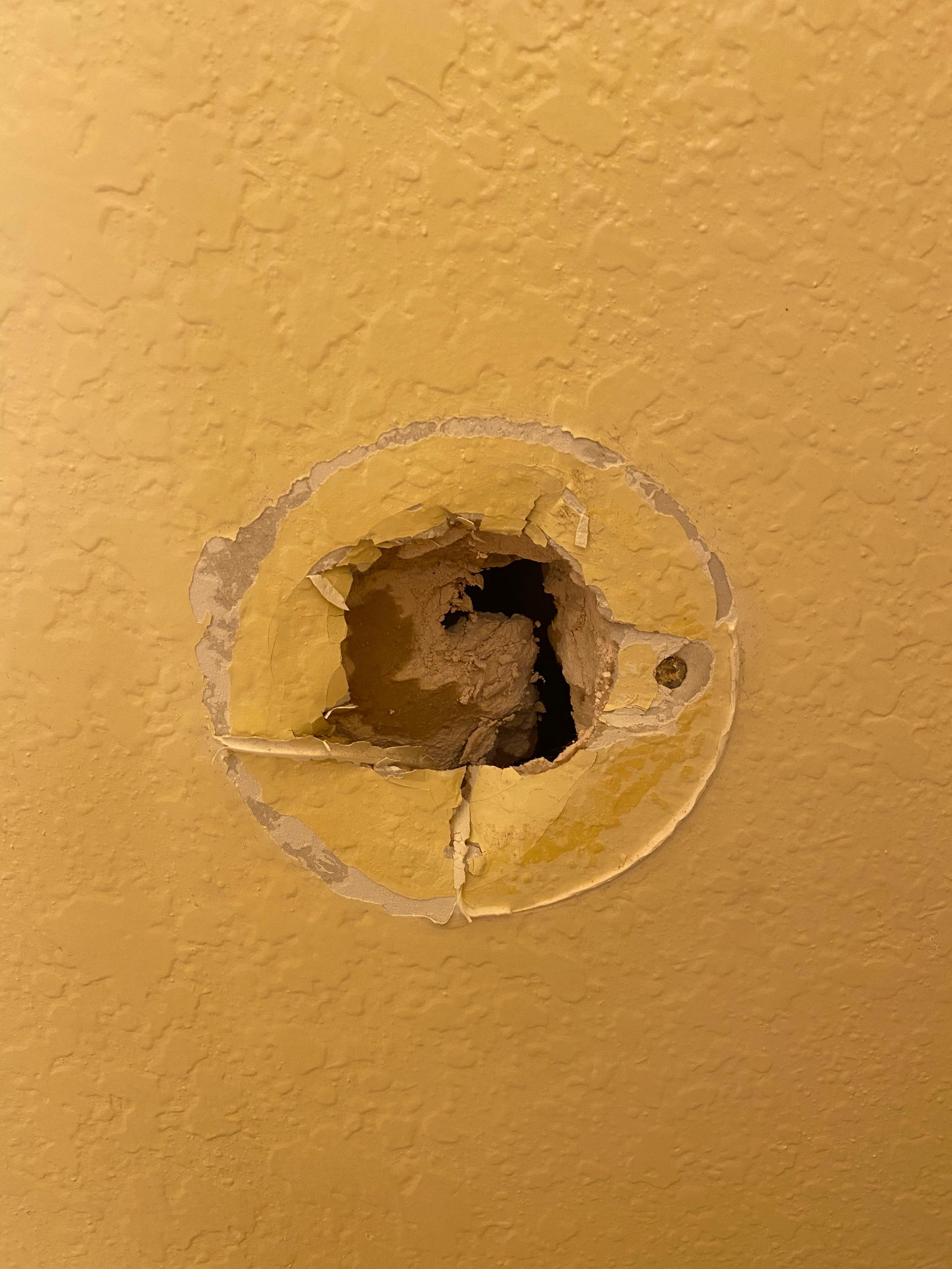 Holes in the walls. 