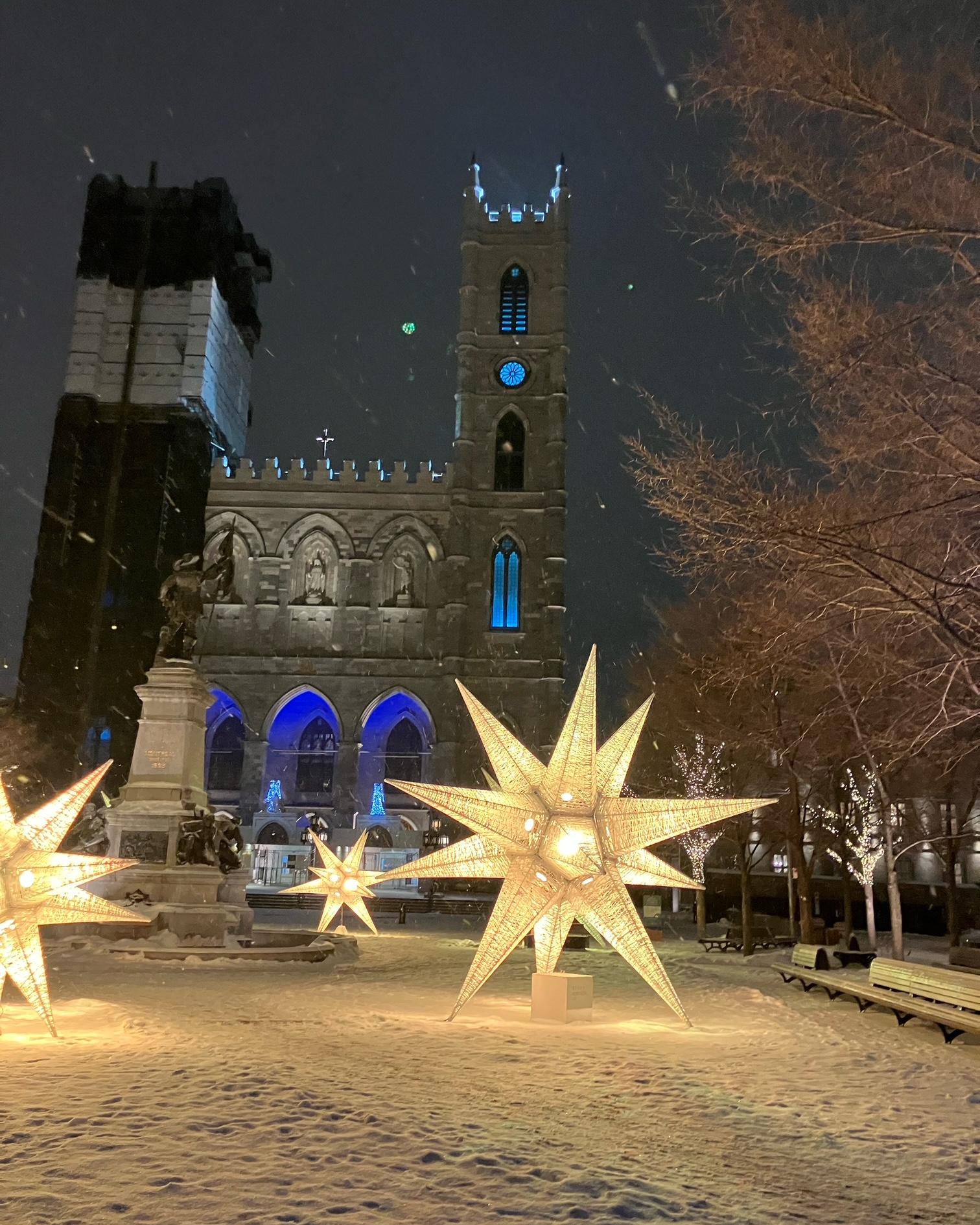 Notre Dame Cathedral at night