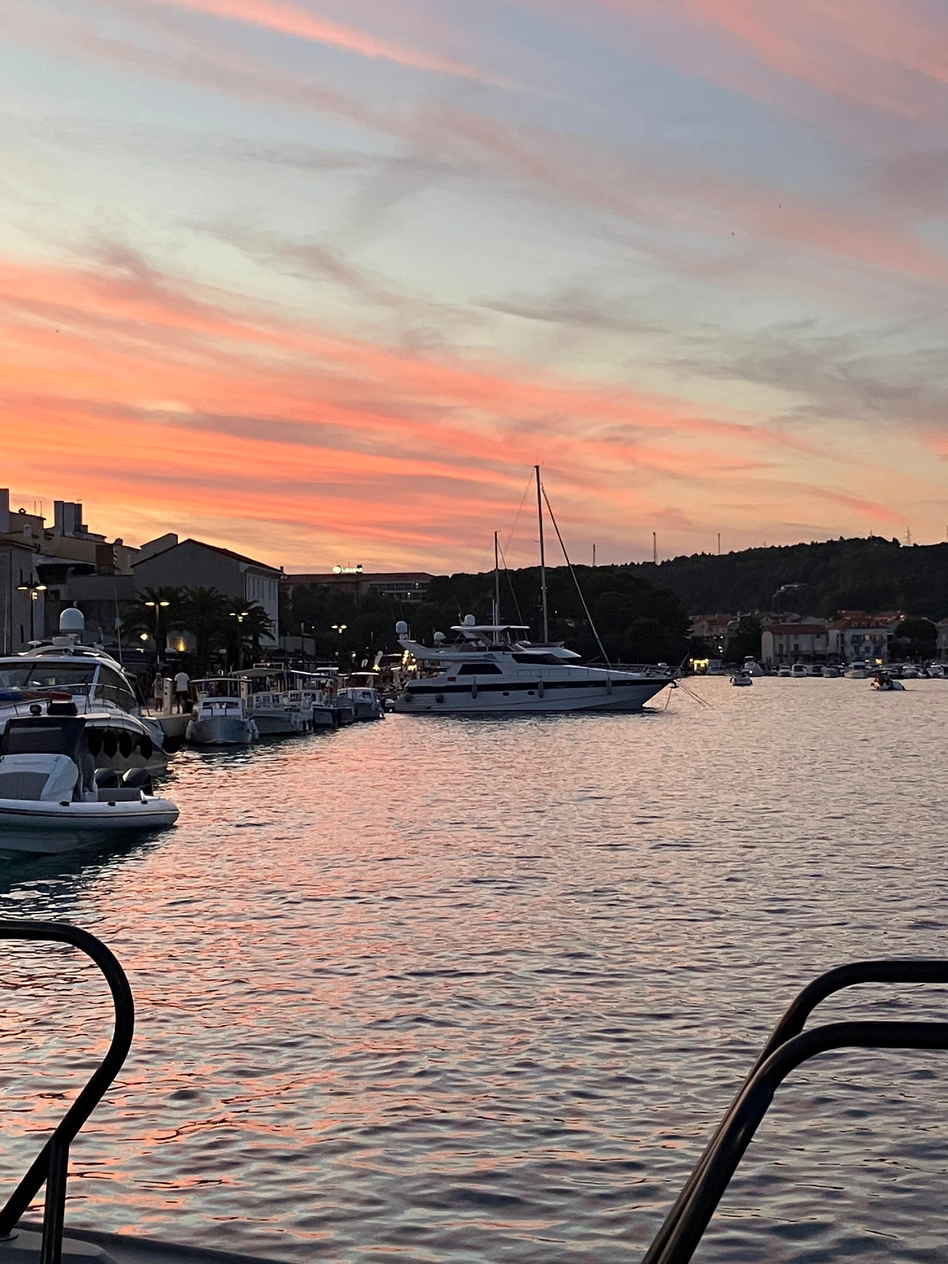 Sunset across the canal