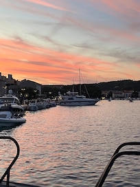 Sunset across the canal