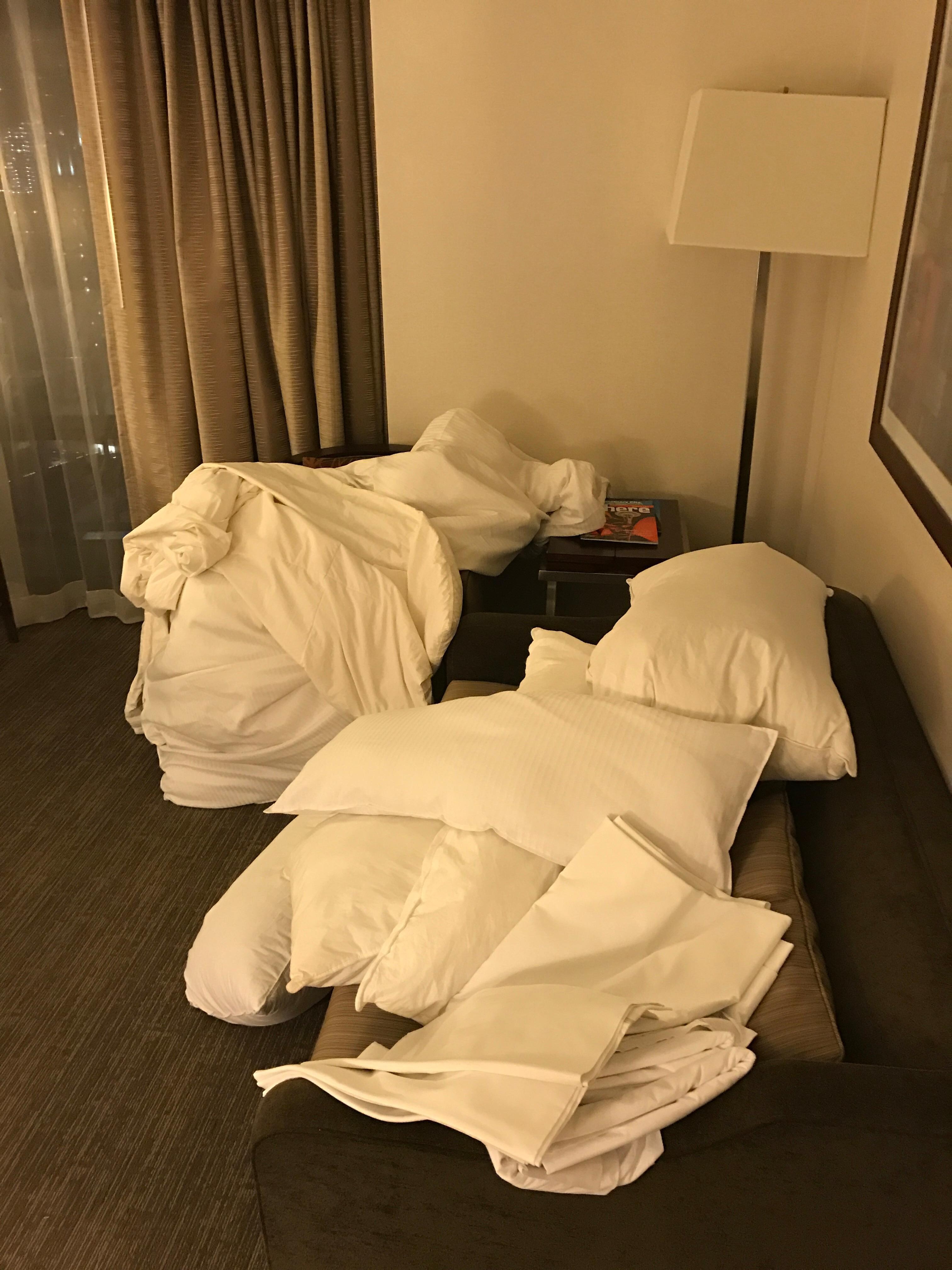 Room upon arrival.