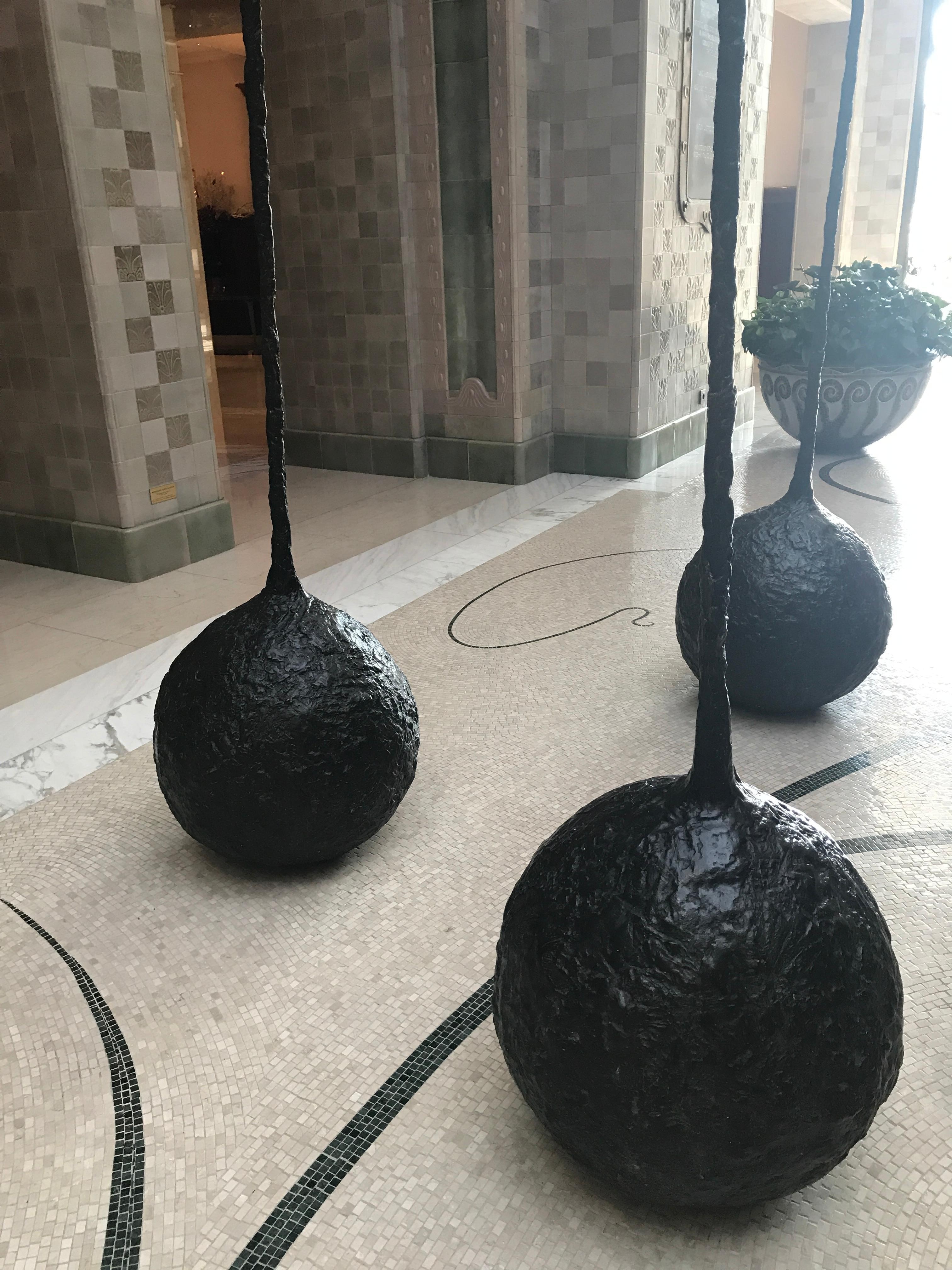 Cool sculptures in the lobby.