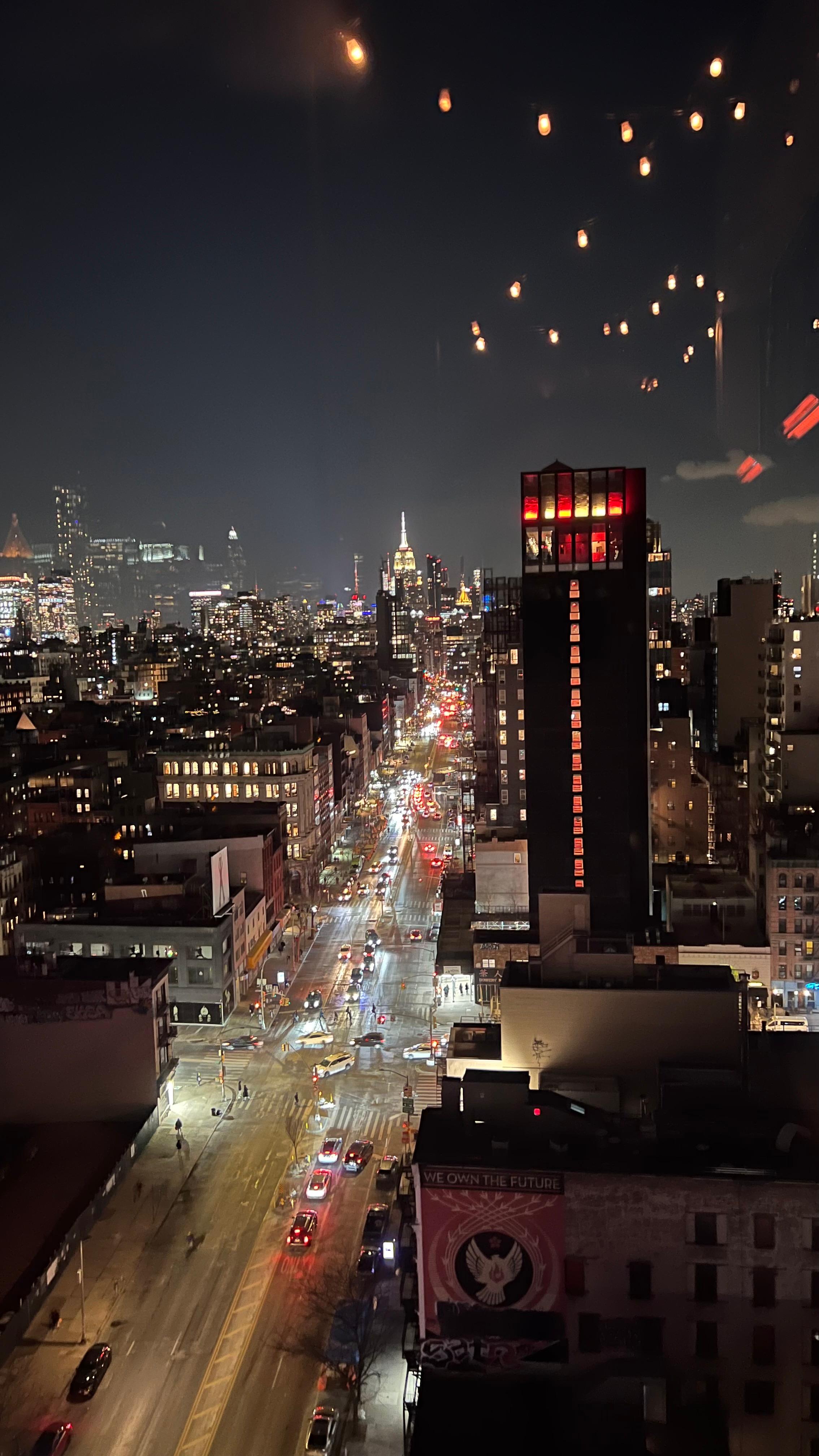 View from the rooftop bar in the hotel 