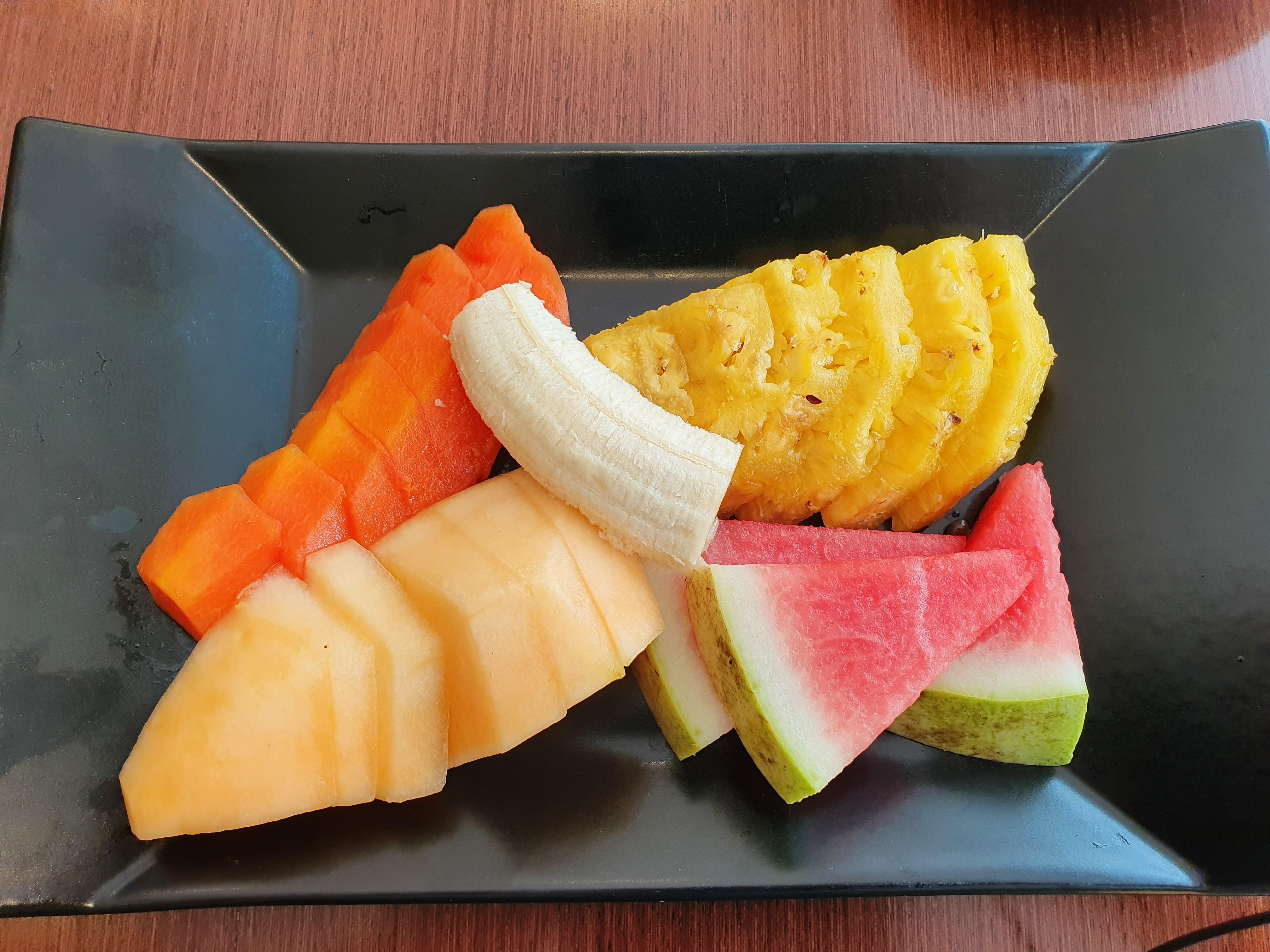 Fruit platter at breakfast