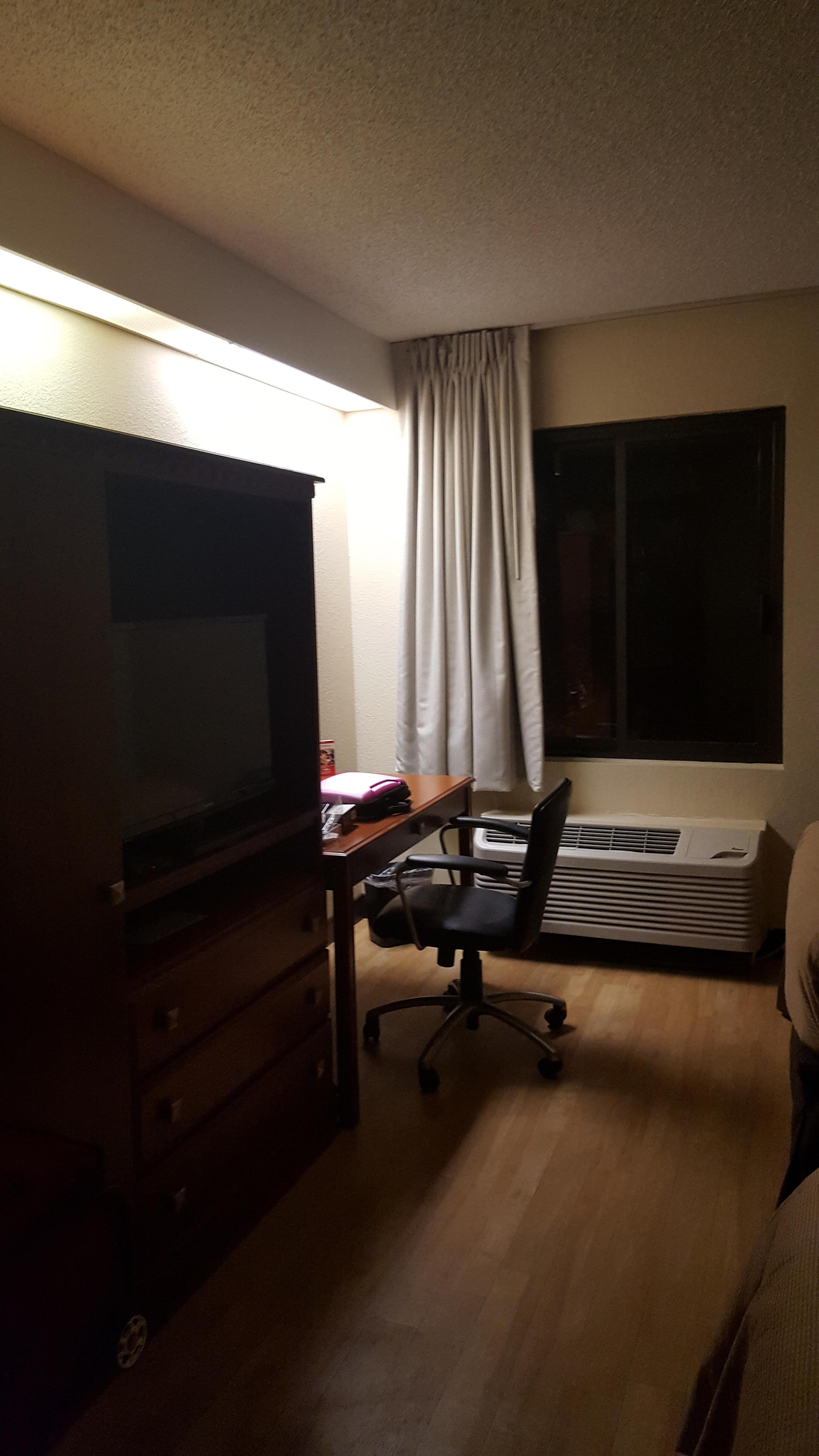 Basic desk with closet/bureau combo