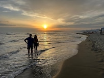 Beach club across the main road