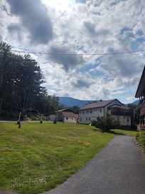 View from deck outside room.