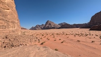 One of the many stunning views of Wadi Rum.