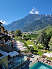 Vue du balcon vers la vallée d'Aoste