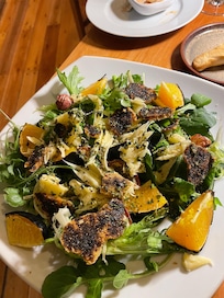Delicious salad with roasted oranges!