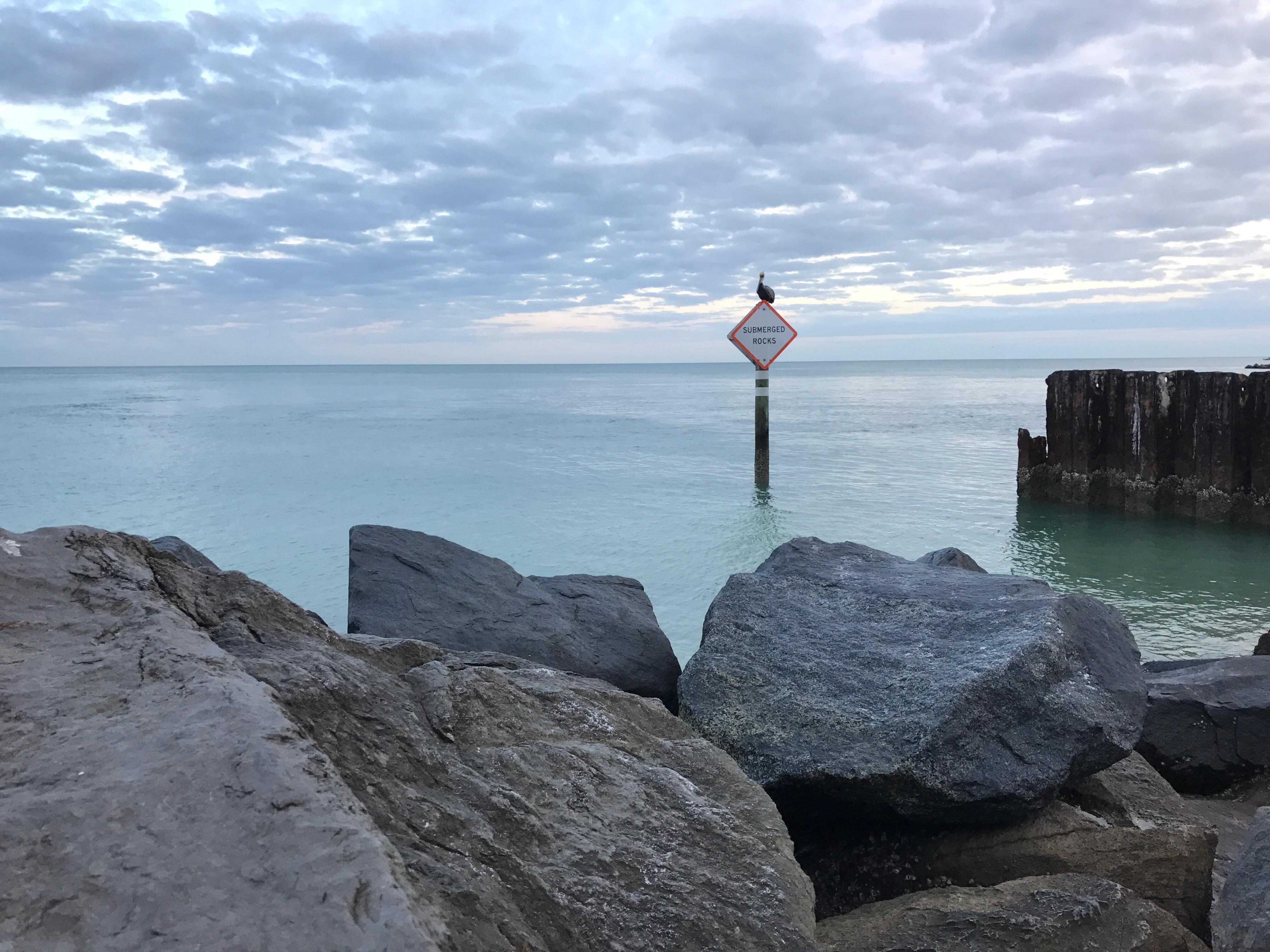 Sunrise walk up the beach