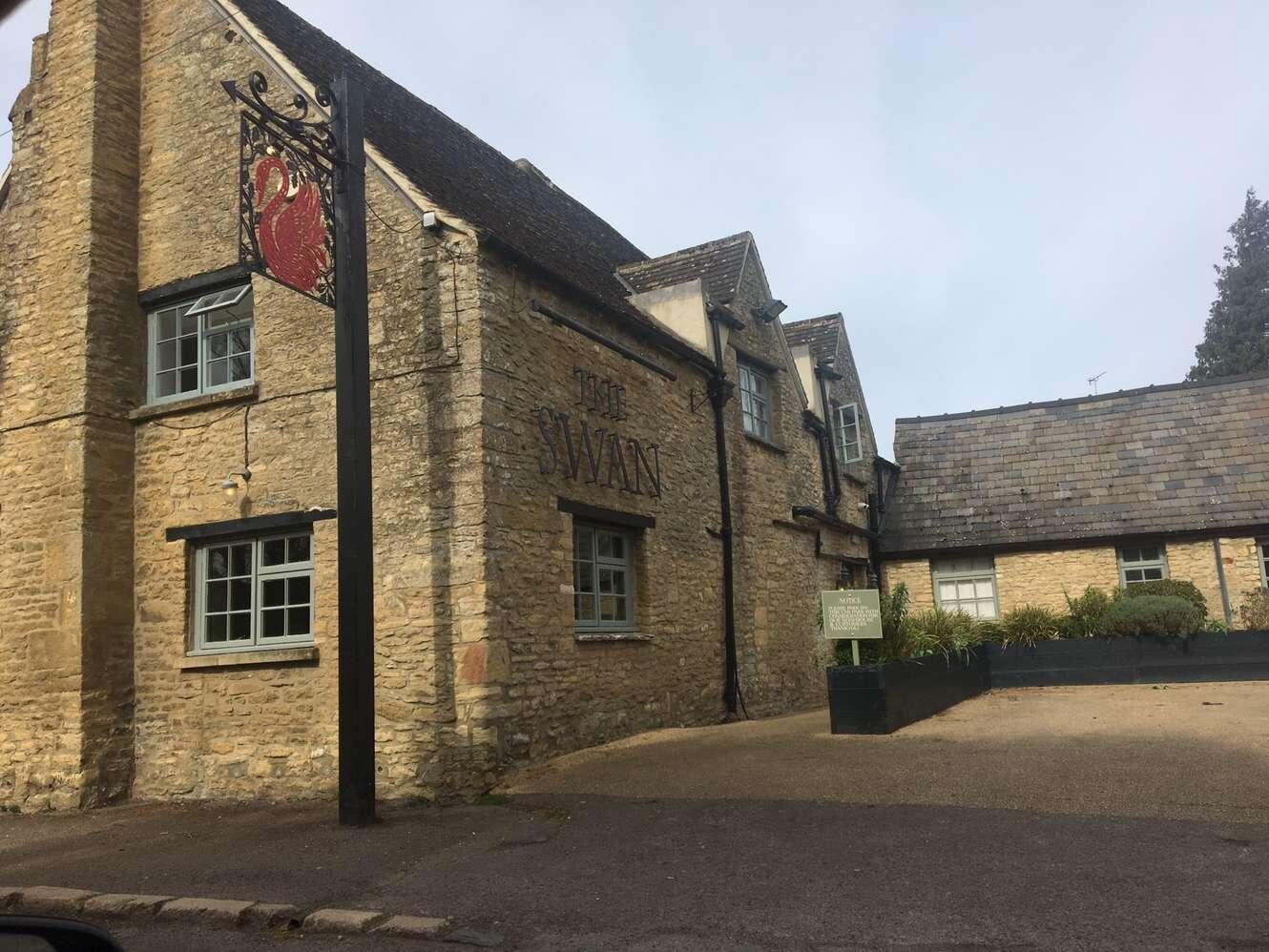 Outside the swan 