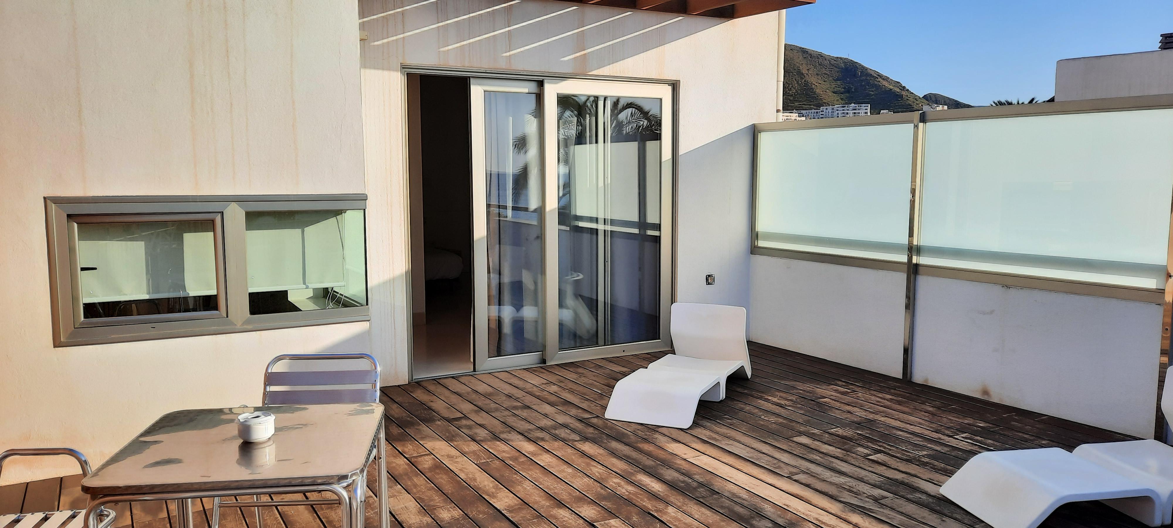 View of the patio doors onto the private terrace.