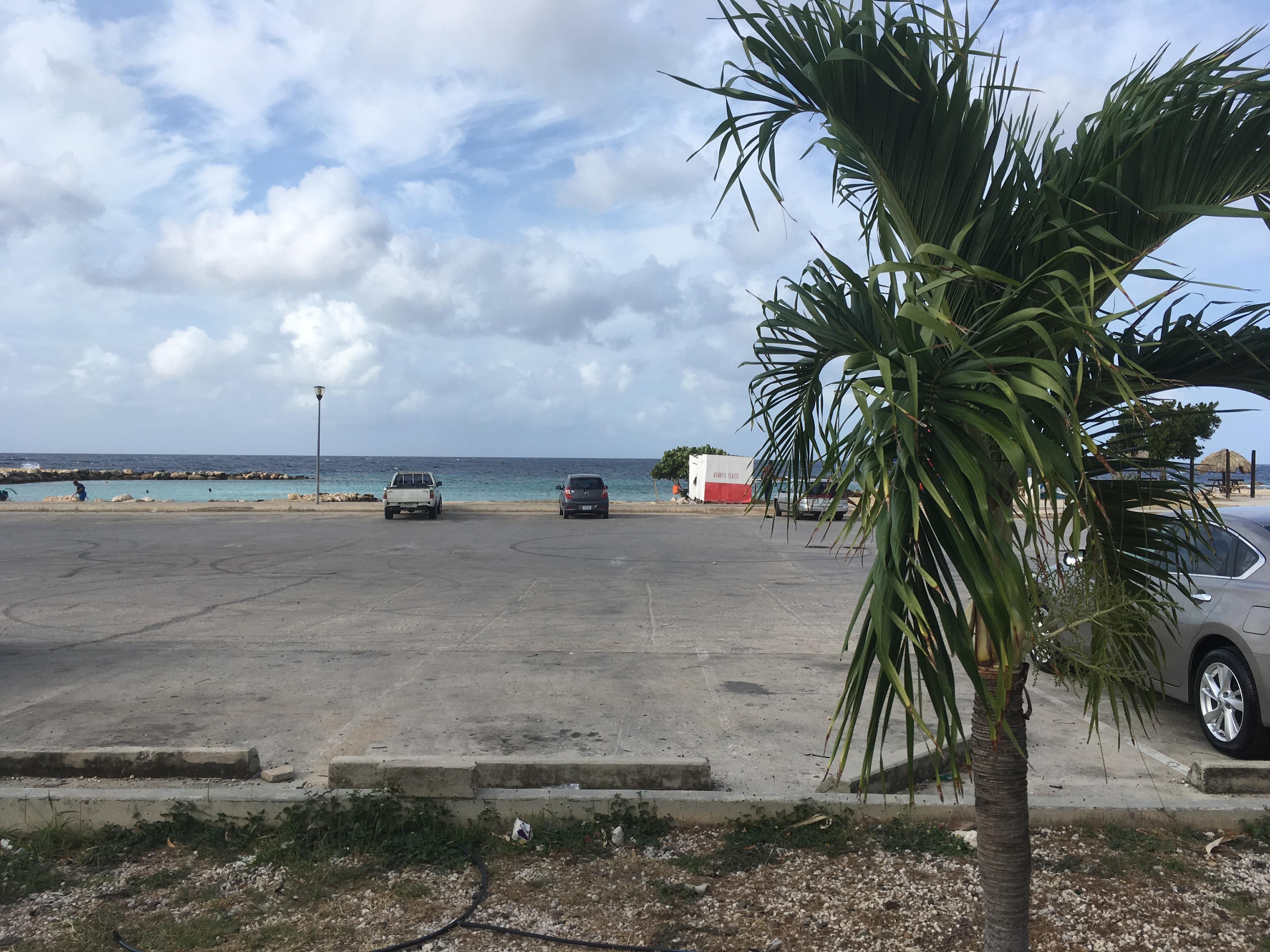 Beach across street