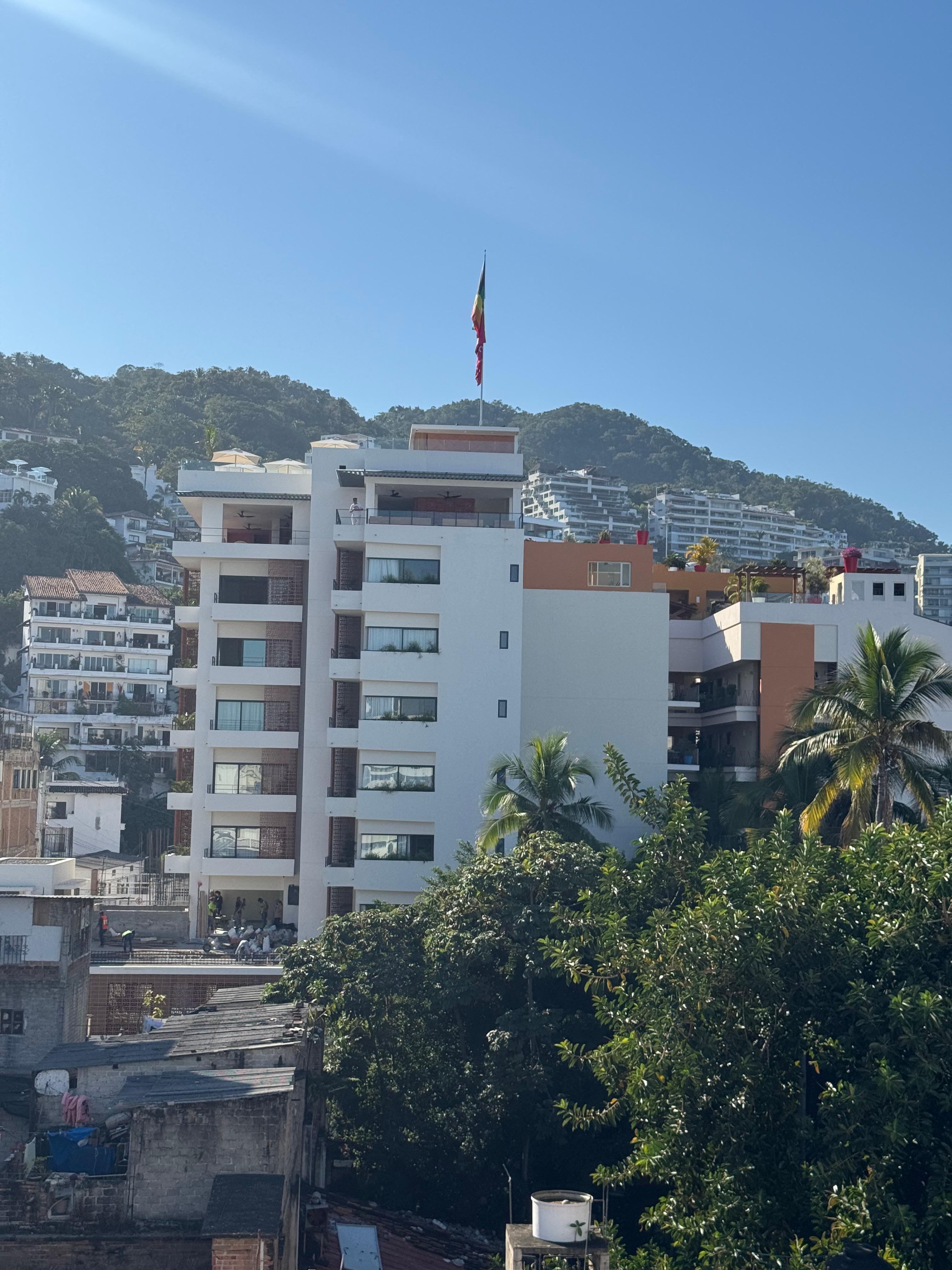 Balcony view of town