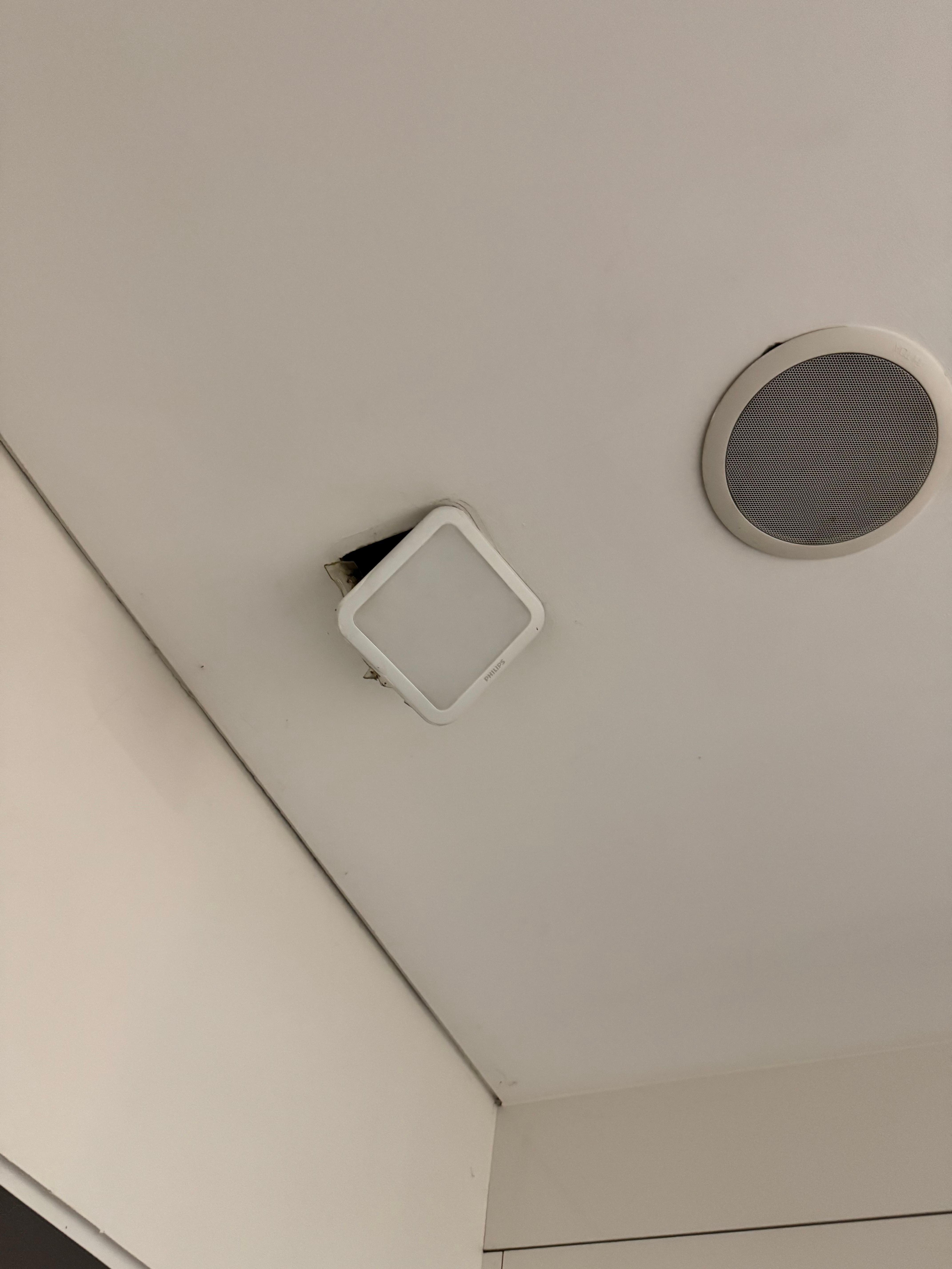 Lighting broken from kitchen ceiling