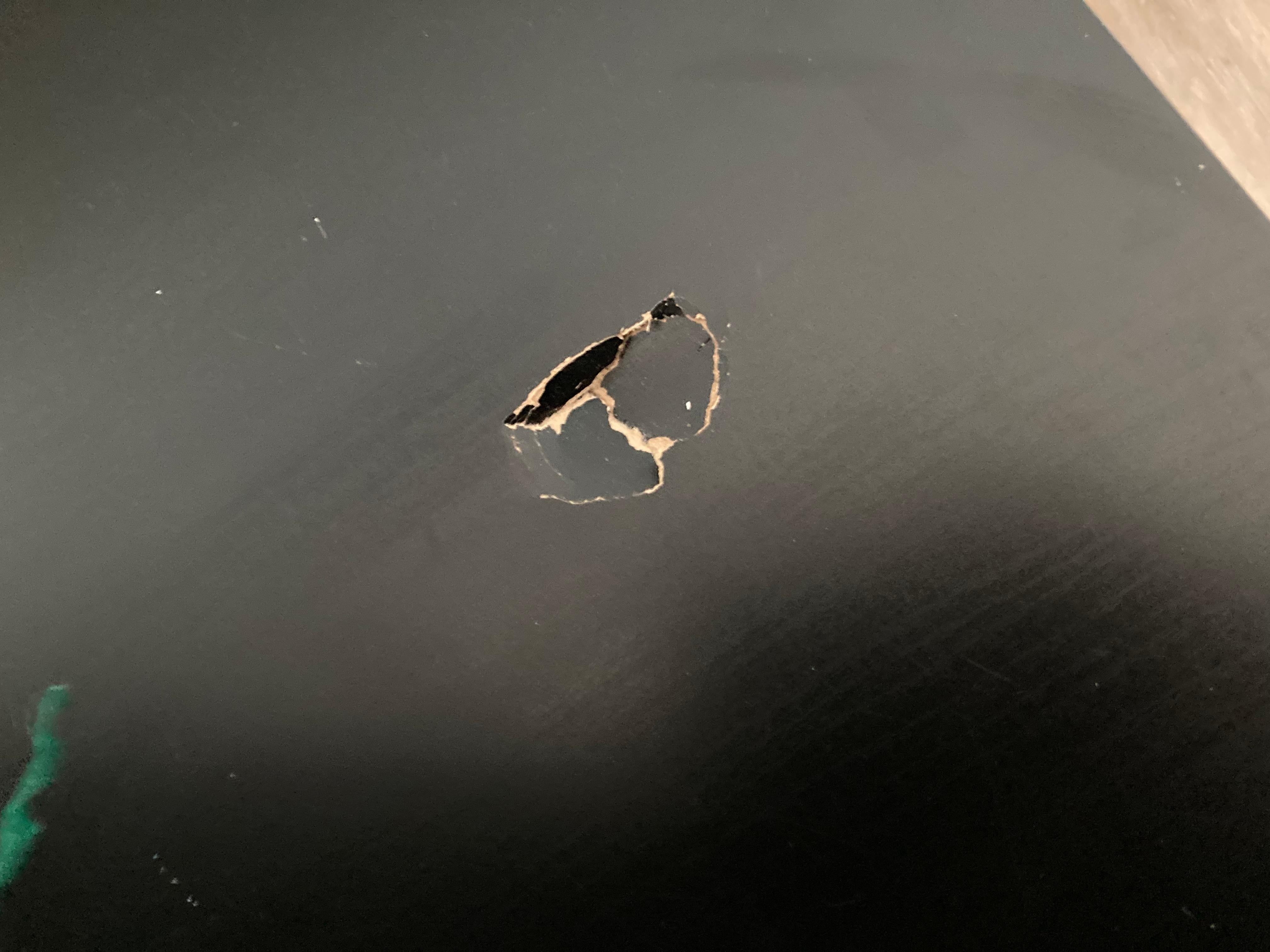 Literally holes in the furniture