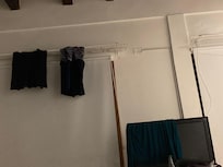 No place to hang anything
