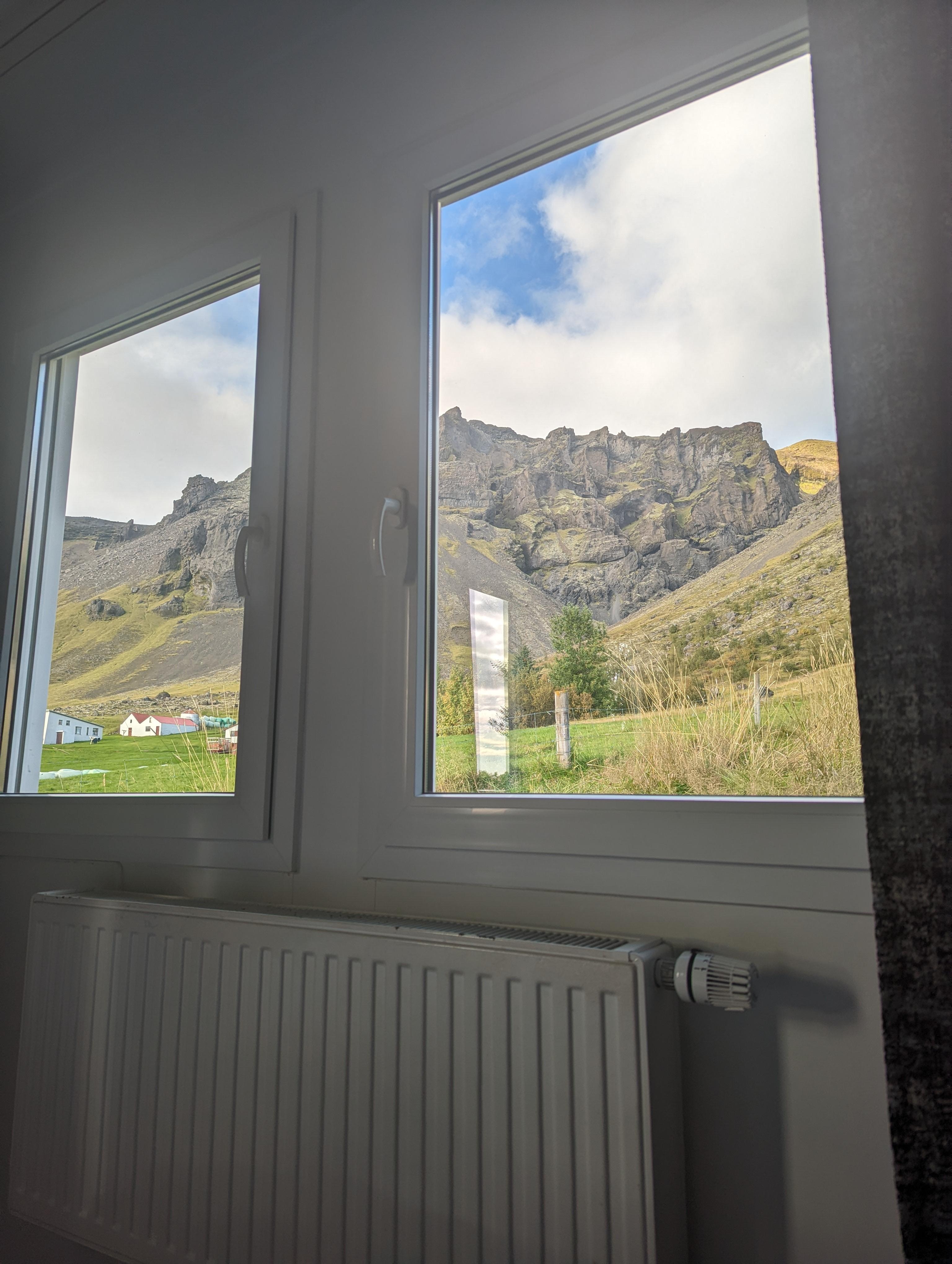 View from one of the room's windows