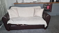 Crappy furniture not very well disguised.