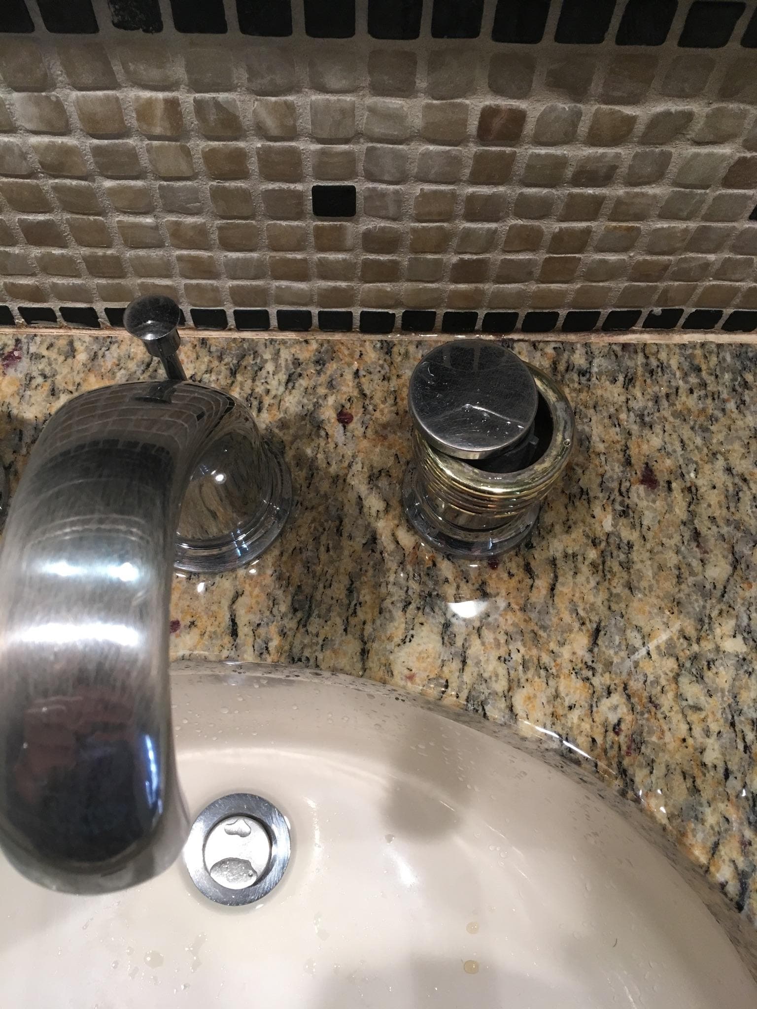 Old, falling apart, bathroom.