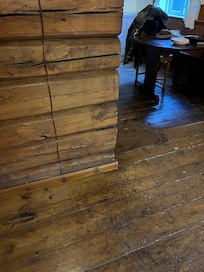 Loved the original flooring and ceiling beams.