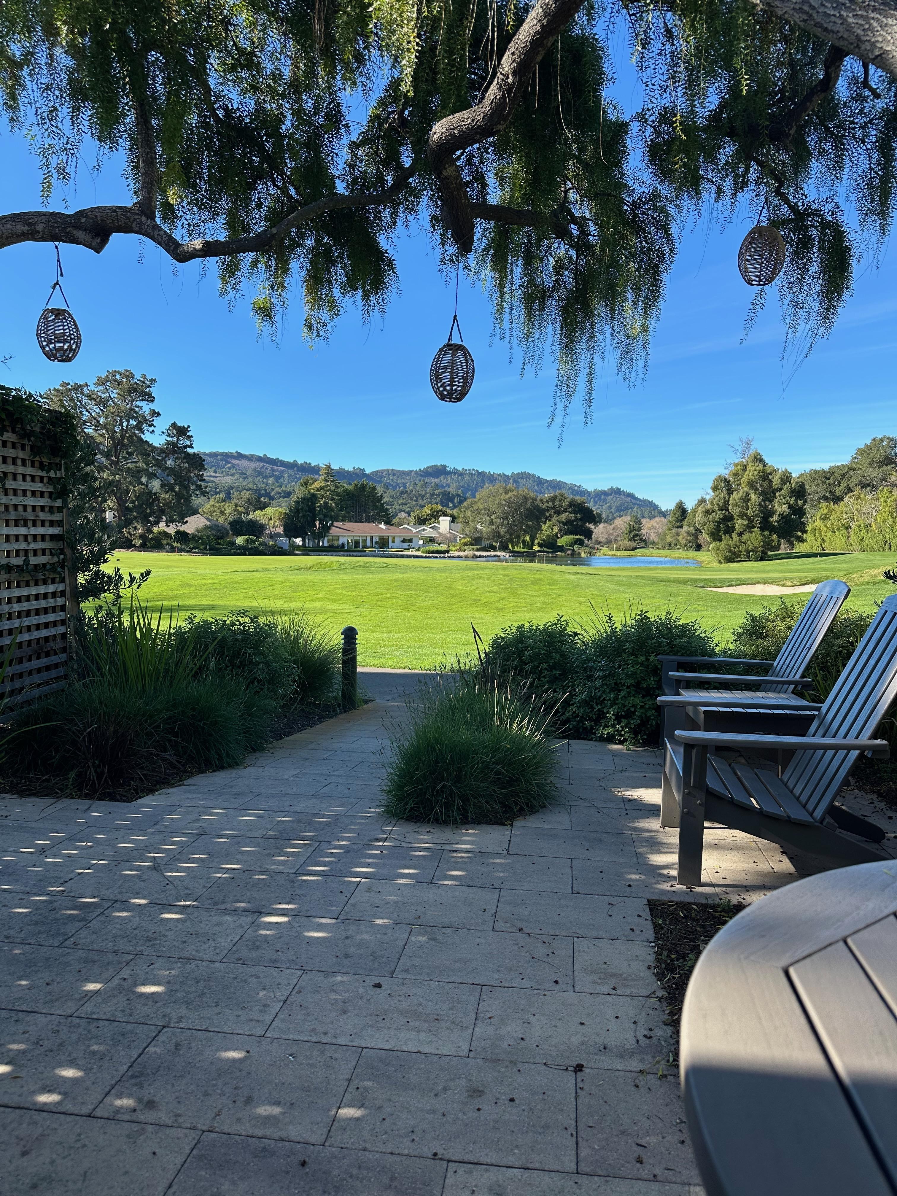 View looking to the golf course from our room