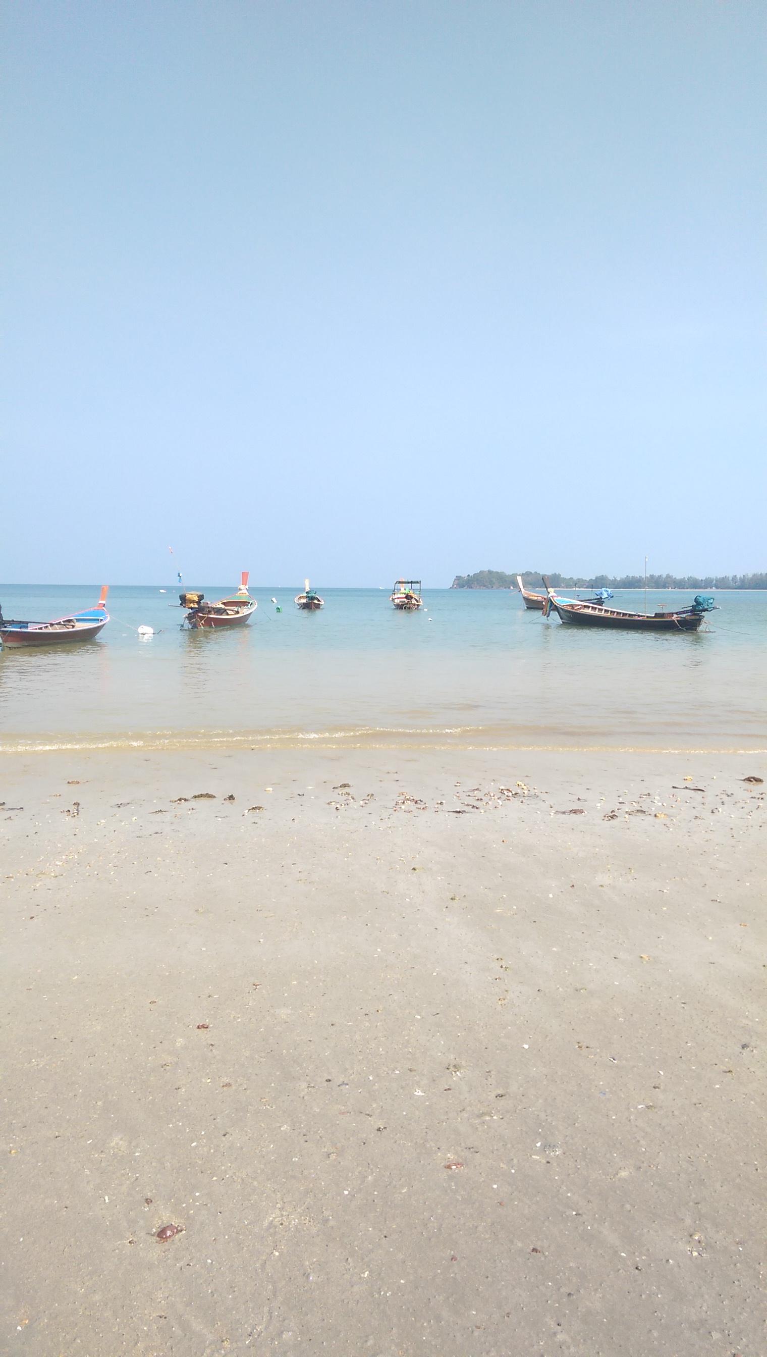 Long tail boats at the beach