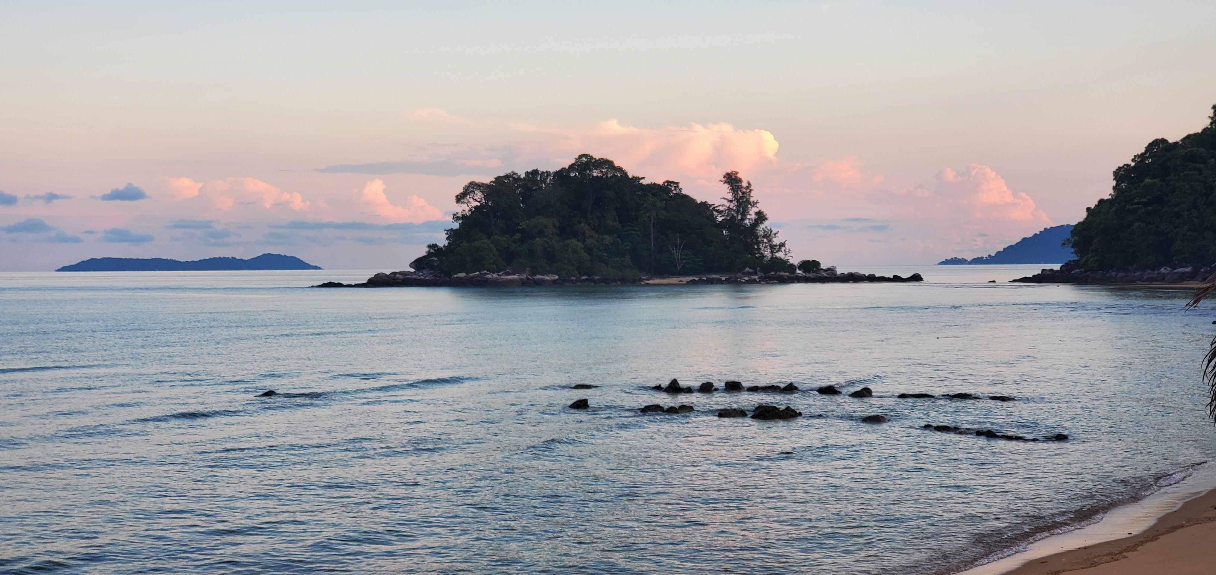 The island from three beach of the resort