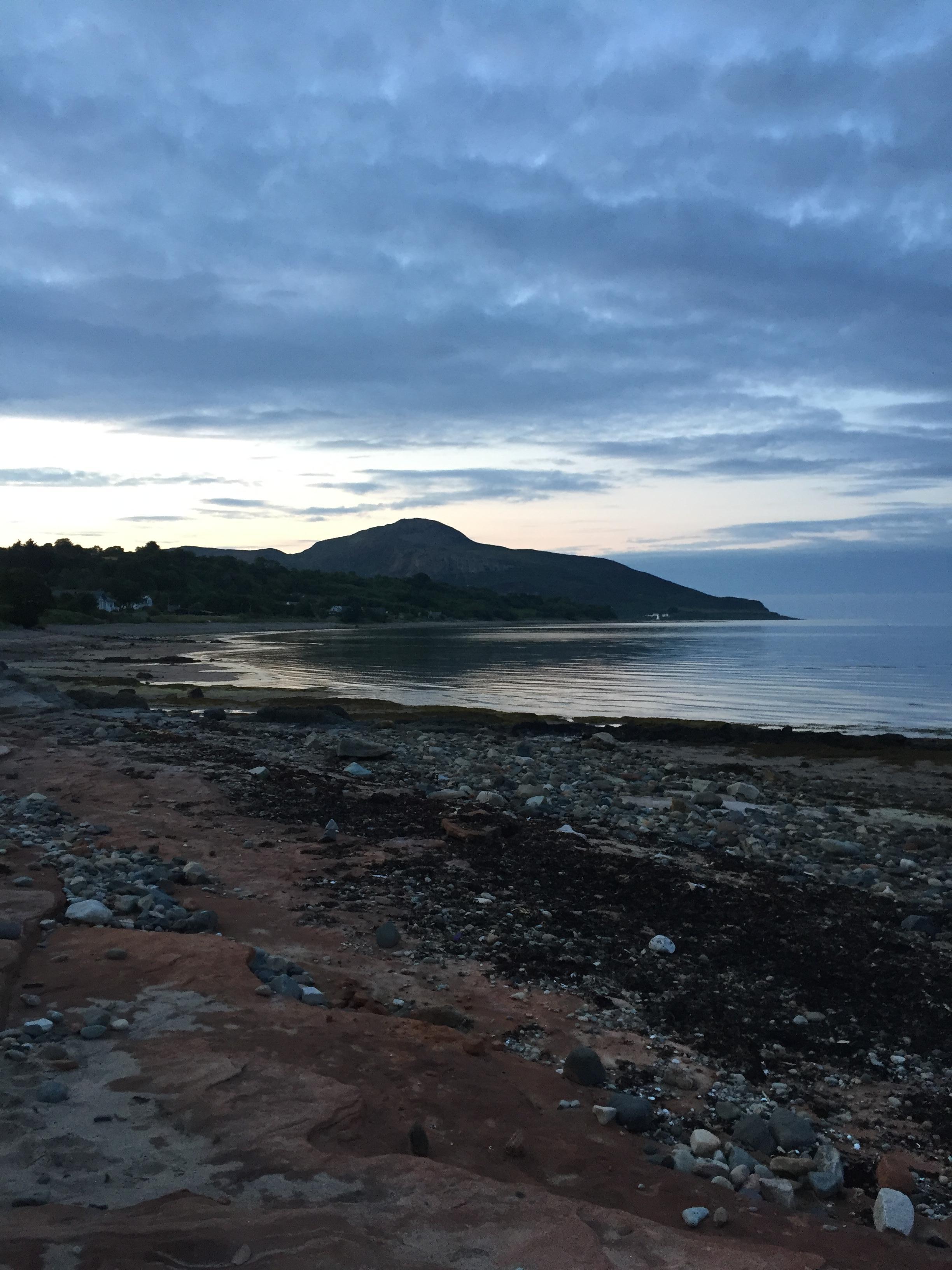 Holy Island From beach outside guesthouse 