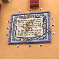 Plaque outside front door