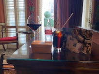 View of the balcony in the background