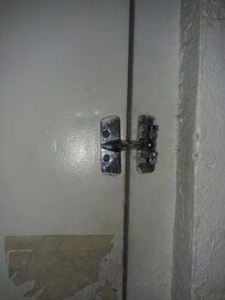 Broken lock on the door