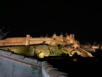 The Vie from the terrace at night. Magical.