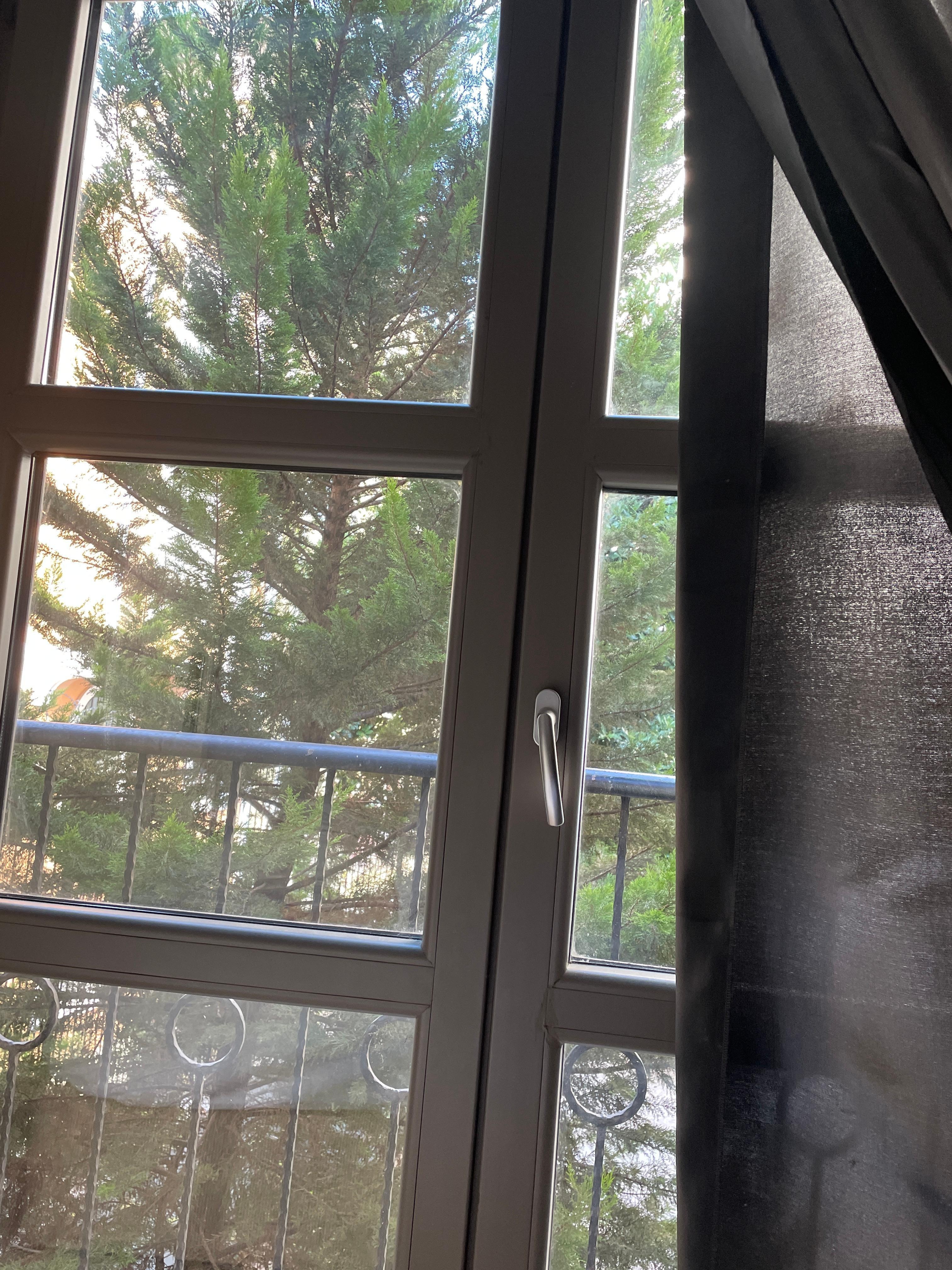 View from the bedroom. Both bedroom and living room have French balcony convenient for smokers who doesn’t want smoke inside the room.